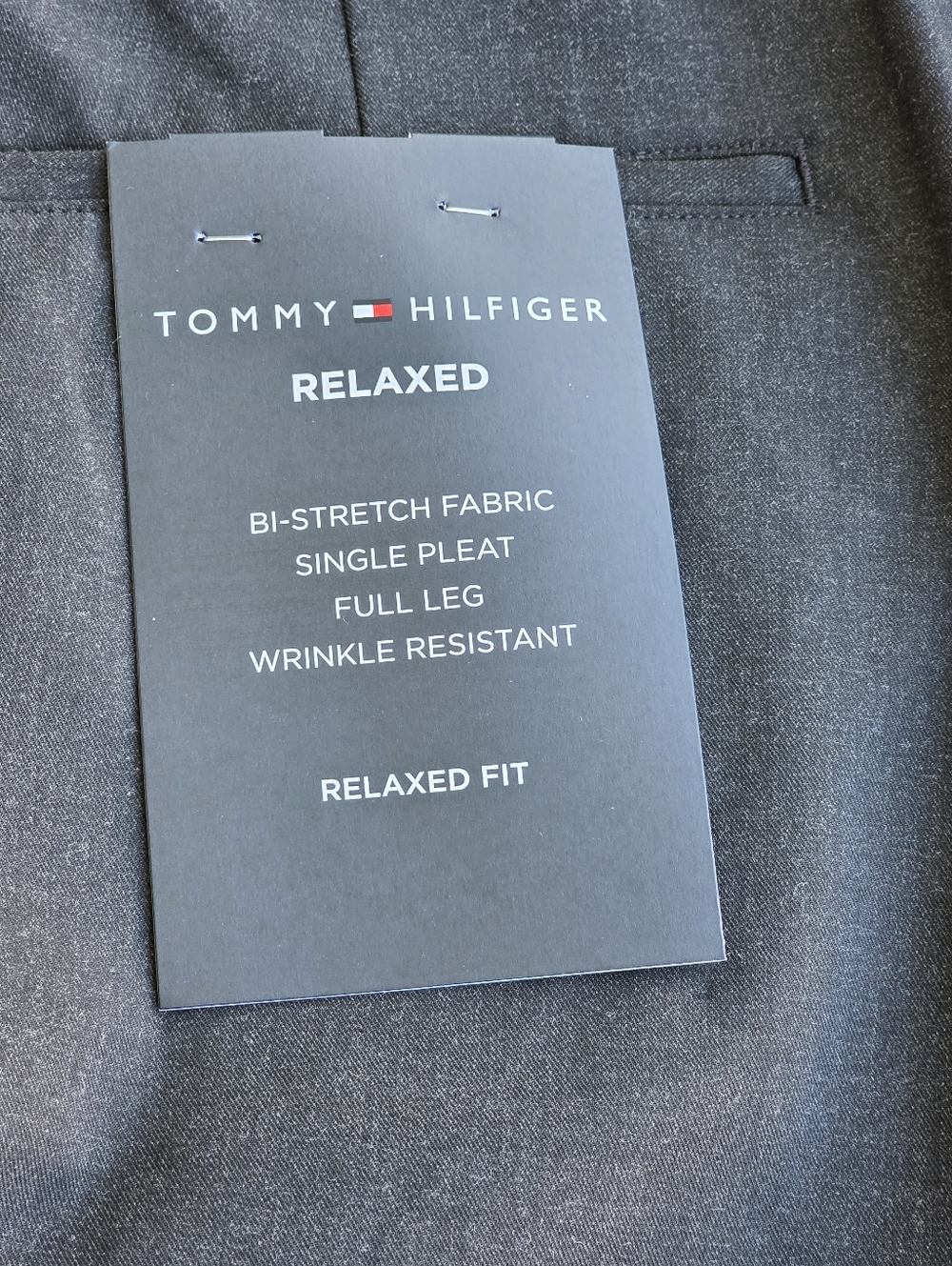 Tommy Hilfiger Mens Dress Pants Charcoal 34x30 Wrinkle Free Career NWT $95 - Picture 3 of 6